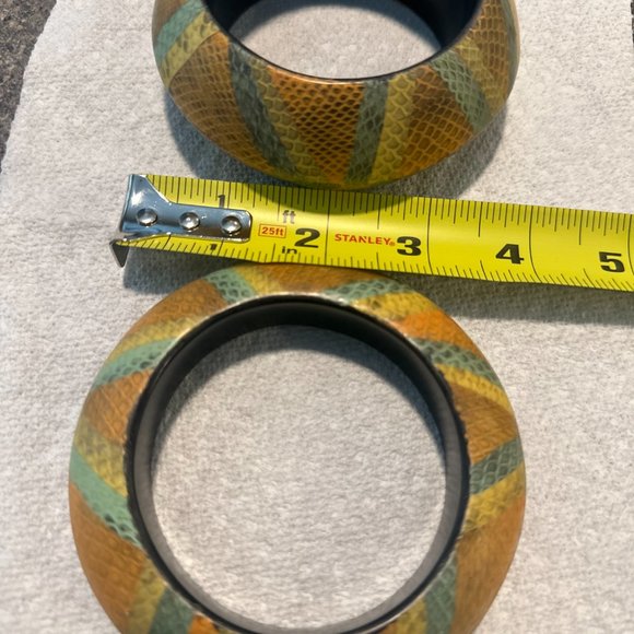 Beaded bracelet plus Stretch bangle bracelet plus Set of 2 wood bangles. - Picture 12 of 15